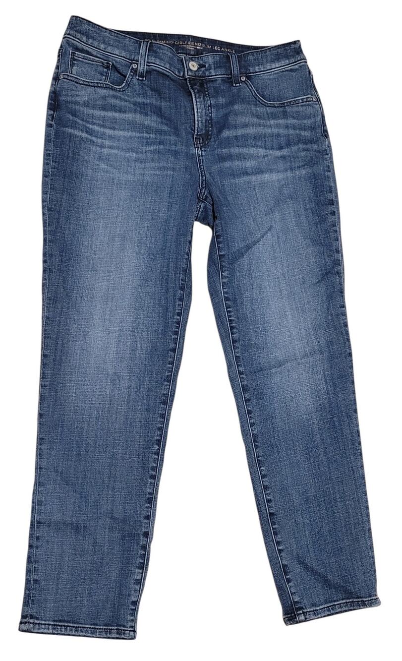Chico's So Slimming Girlfriend Jeans Slim Leg Ankle Stretch Denim Wash Size 1R